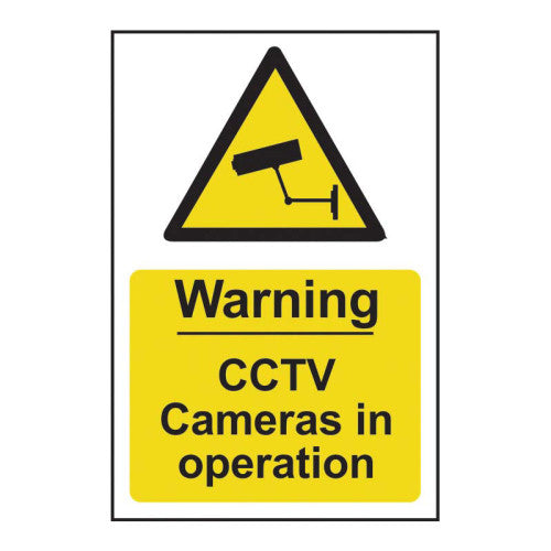 'Warning CCTV In Operation' Sign,