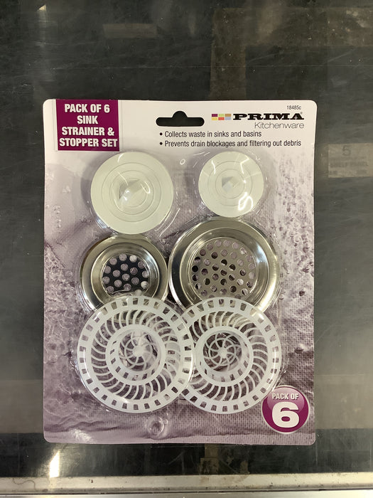 6pk strainer and stopper set
