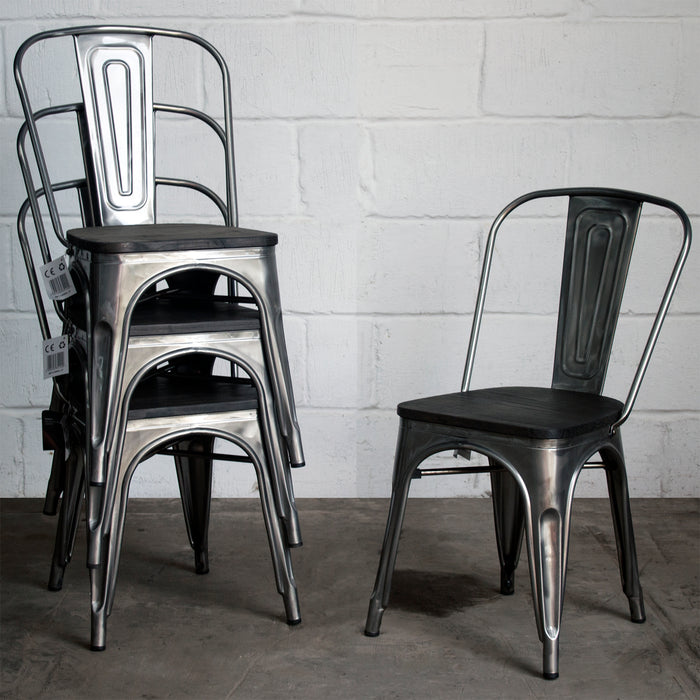 Tolix Style Roma  Chair - Steel