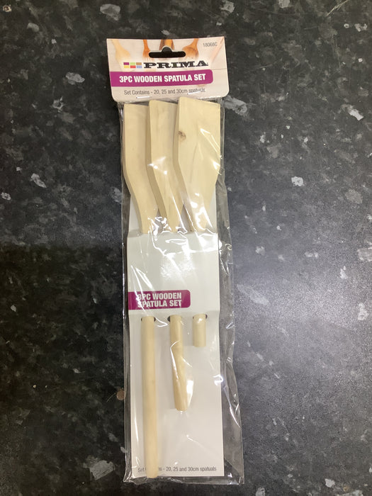 3pc wooden spatula set