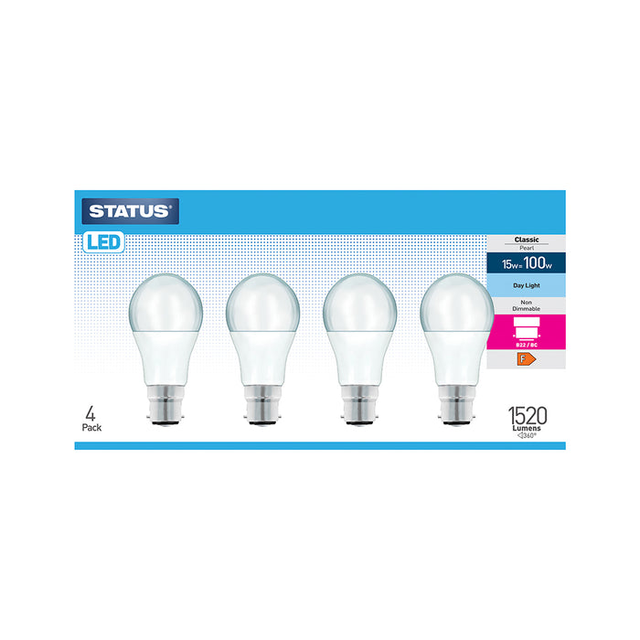 LED Light Bulbs BC 15w = 100w 4pc