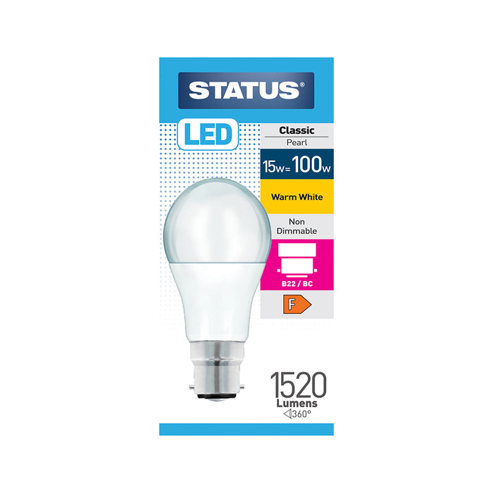 LED Light Bulb BC 15w = 100w