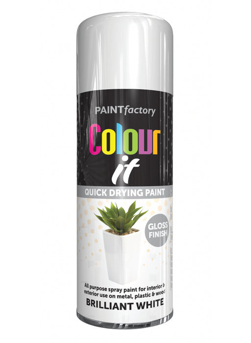 Spray Paint Gloss Brilliant White 400ml