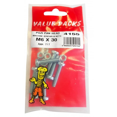 Pozi PAN Machine Screws & Nuts