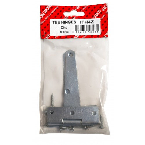 Tee Hinges Zinc 4"