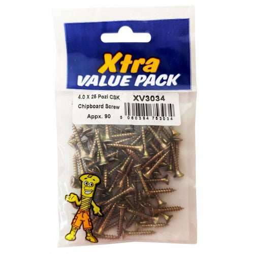 Chipboard Screws 4.0 X 25