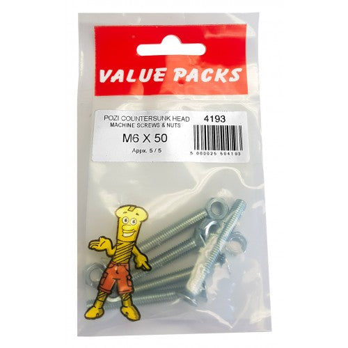 Pozi CSK Machine Screws & Nuts