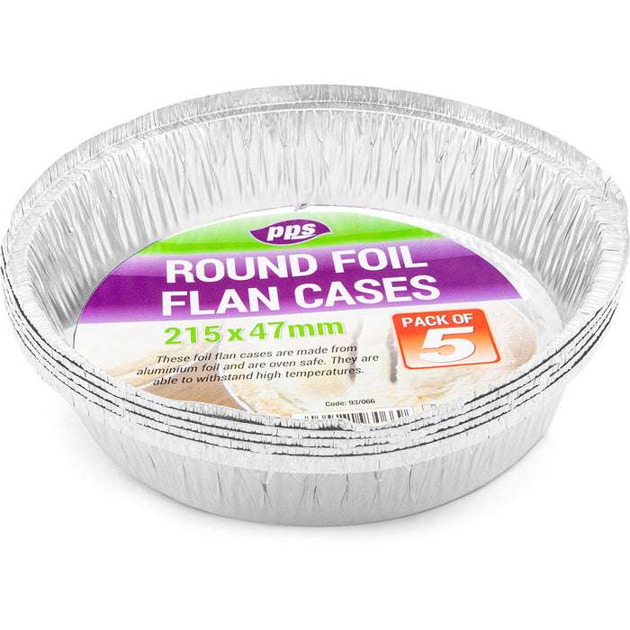 Round Foil Flan Case 5pc