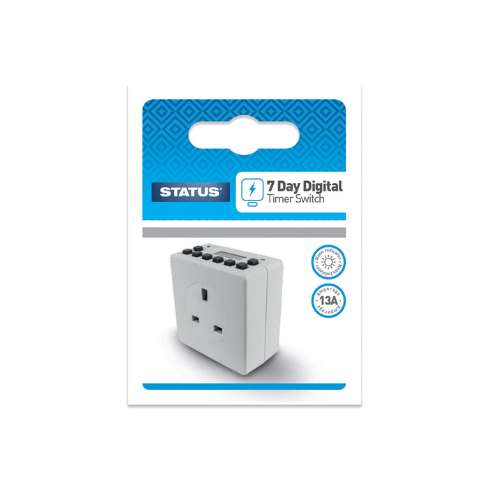 7 Day Digital Timer White