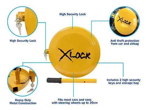 Full Face Round Steering Wheel Lock