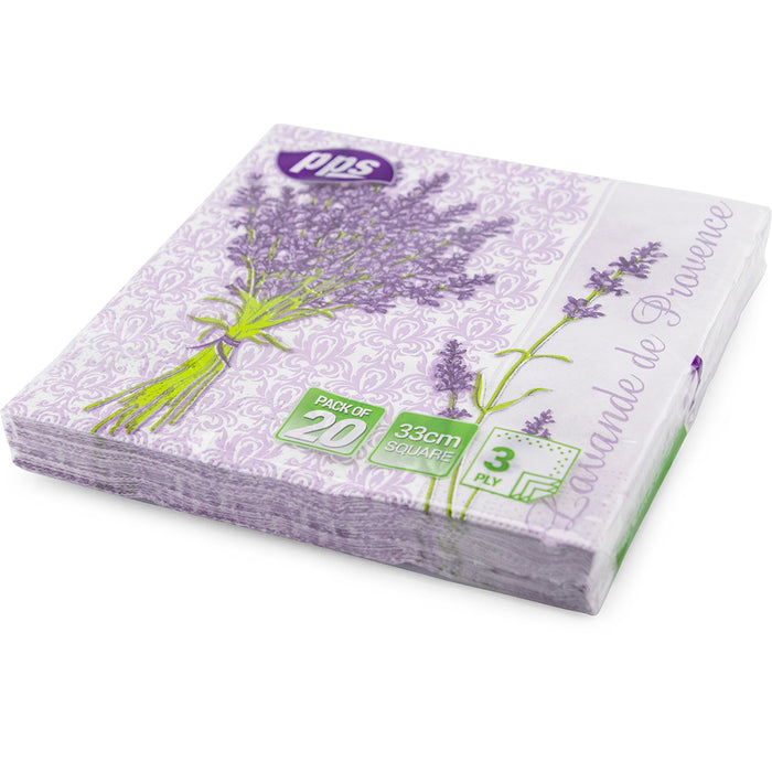 Purple Lavender Napkin 33cm 20pc