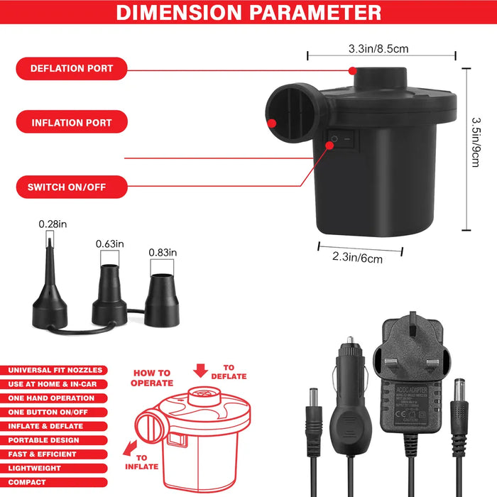 2-in-1 Electric Air Pump
