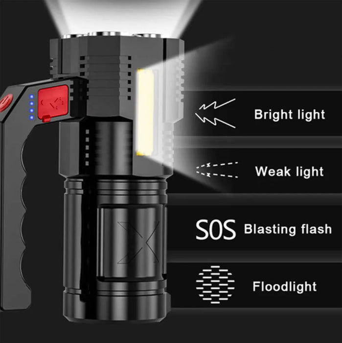 Rechargeable Multifunction Spot Light 4 Beam
