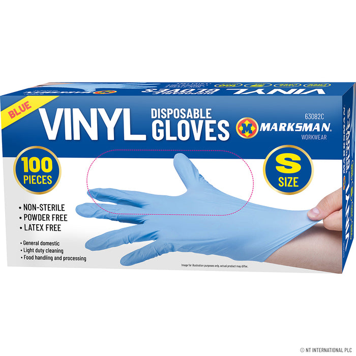 Vinyl Gloves Blue Small