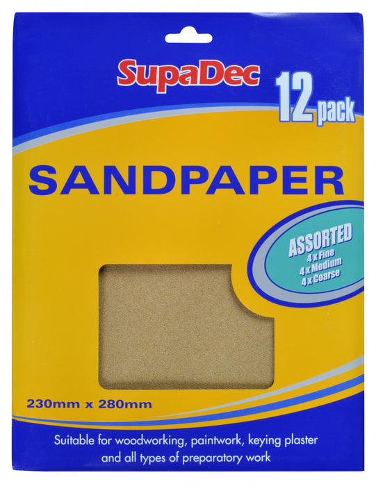 Sand Paper 12 Assorted