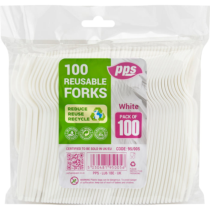 Reusable Plastic Fork 100pc