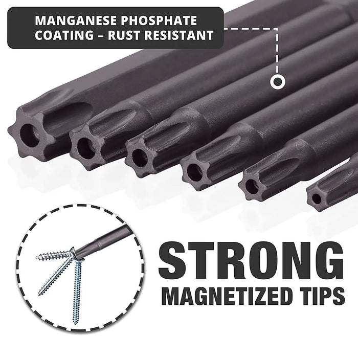 S2 Steel Impact bit set T7 to T40