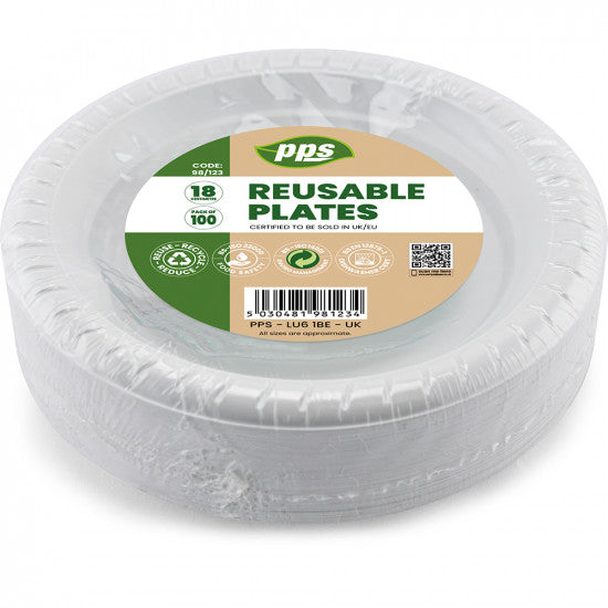 Reusable Plastic Plate 7" 100pc