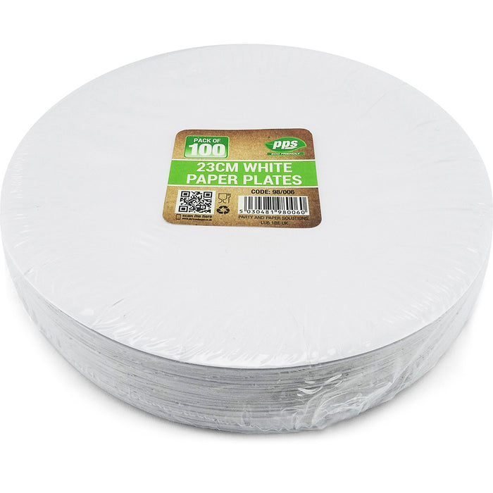 Paper Plate White 9" 100pc