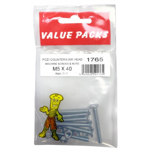 Pozi CSK Machine Screws & Nuts