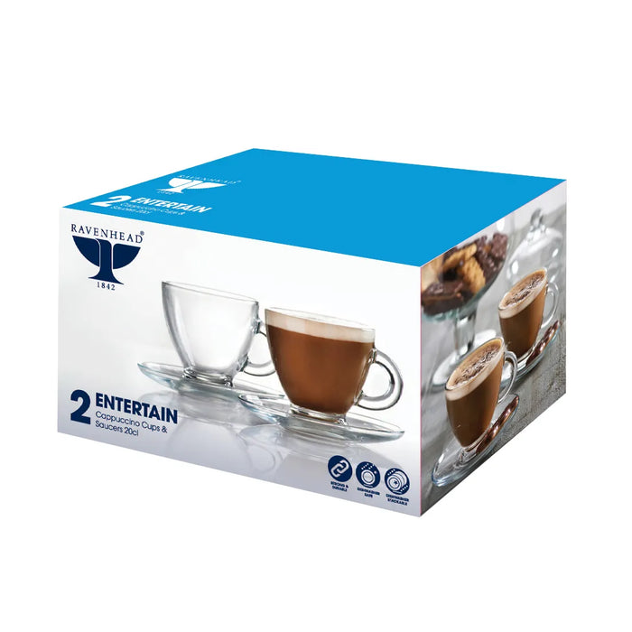 2 Cappuccino Cup & Saucer 20cl