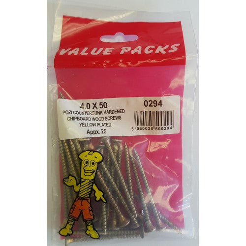 Chipboard Screws 4.0 X 50