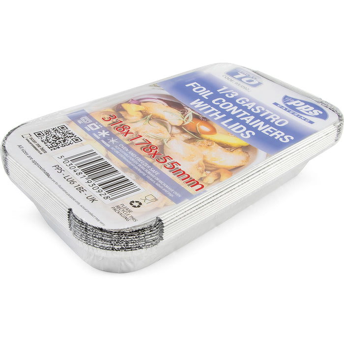 Foil Containers 1/3 Gastro with lids 10pc