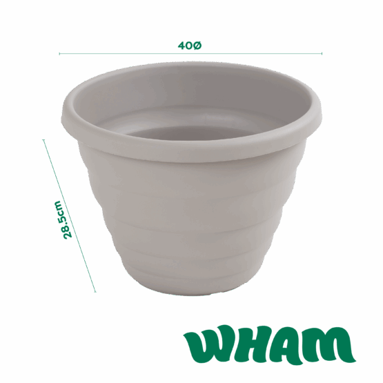 Beehive 40cm Round Pot Fawn