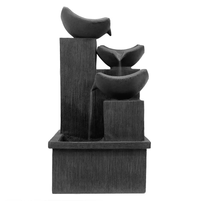 Solar Powered Water Feature Cascading Slate