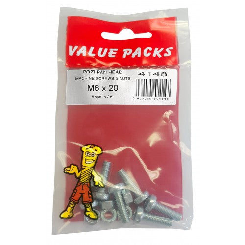 Pozi PAN Machine Screws & Nuts