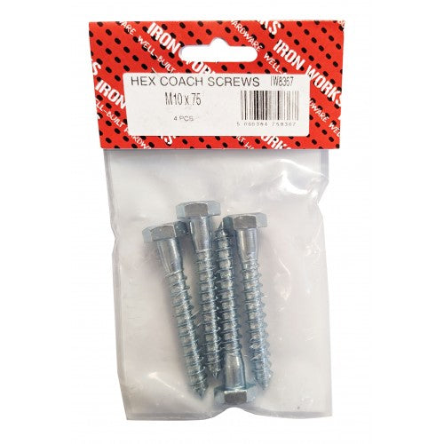 Coach Screws M10 X 75