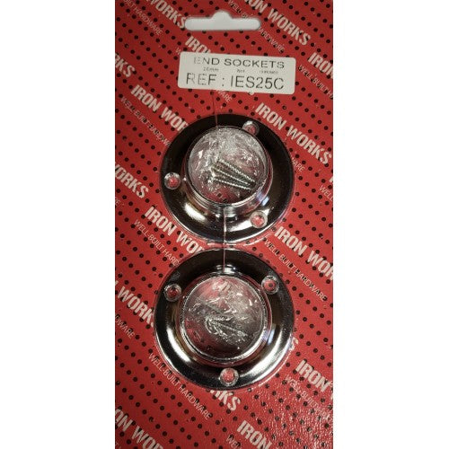 End Socket Chrome 25mm