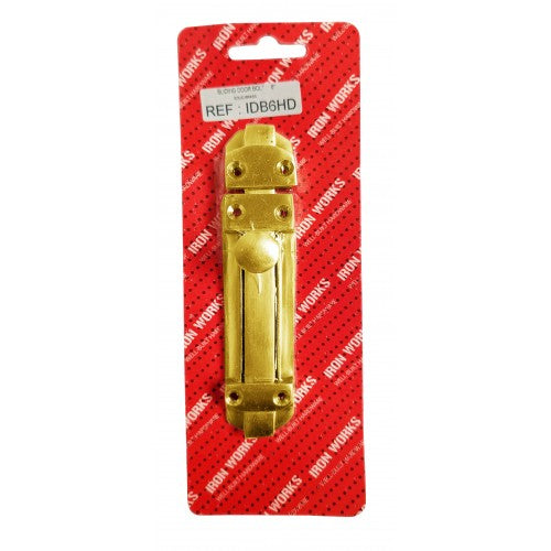 Heavy Brass Door Bolt 6''