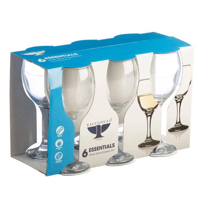 White Wine Glasses 25cl 6pc