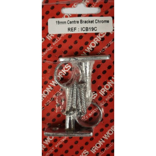 Centre Brackets Chrome 19mm
