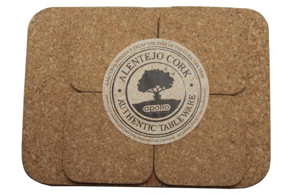 Cork Placemat & Coaster Set 4