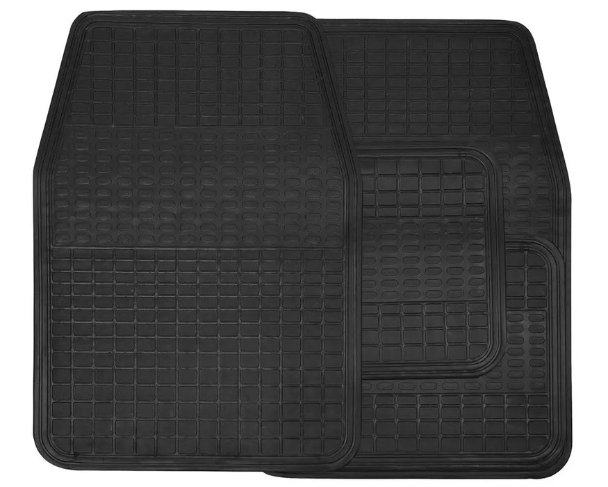 Rubber Mat Set Black 4pc