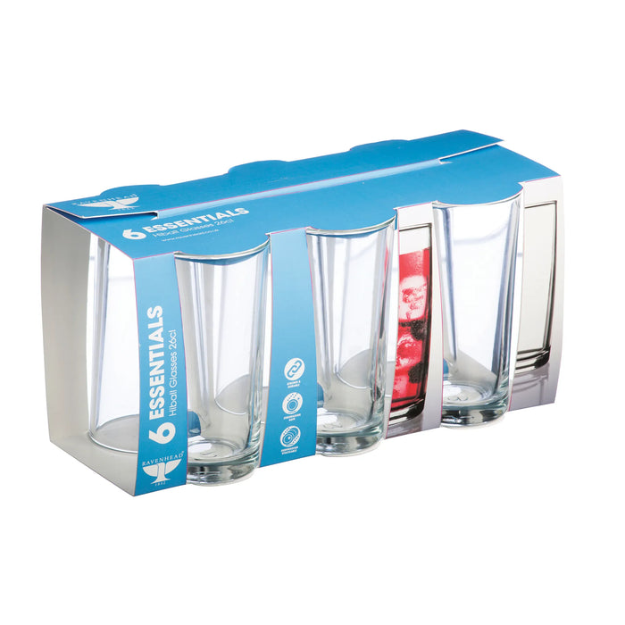 Essentials Sleeve Hiball Glasses 30cl 6pc