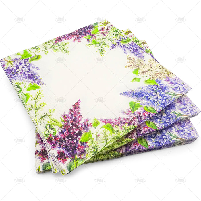 Purple Lavender Napkin 33cm 20pc
