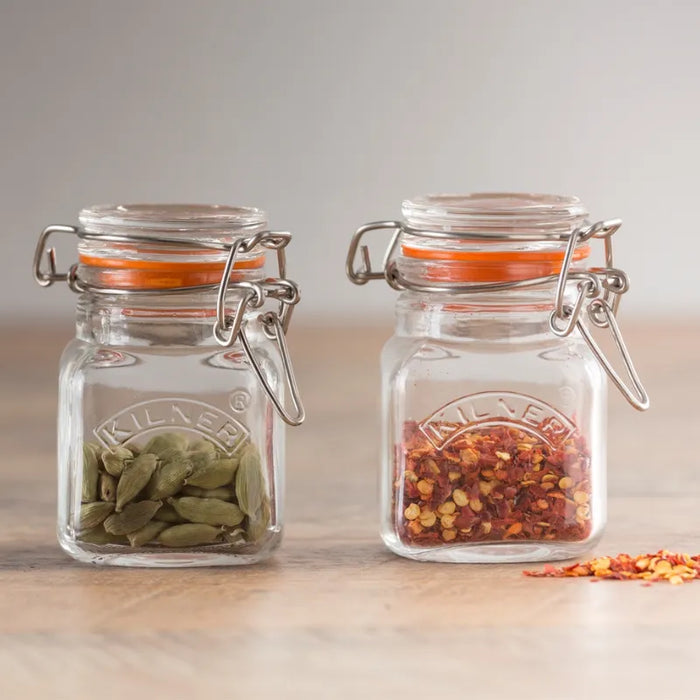 Kilner Clip Top Square Spice Jar 70ml