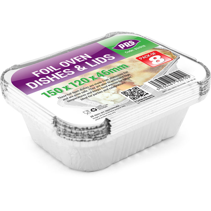Foil Containers & Lids 8pc