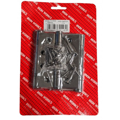Chrome Hinges Grade 13 4''