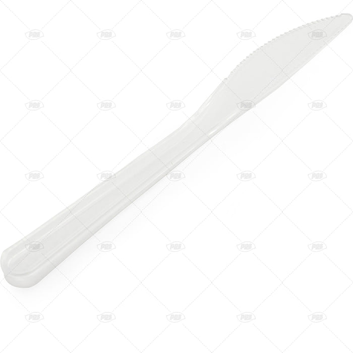 Heavy Duty Reusable Plastic Knive Clear 50pcs