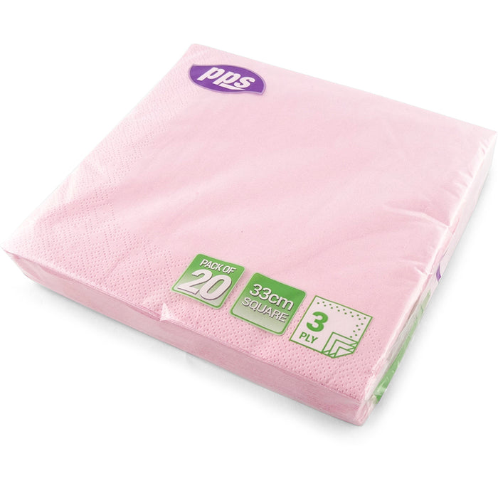 Pink Napkin 33cm 20pc