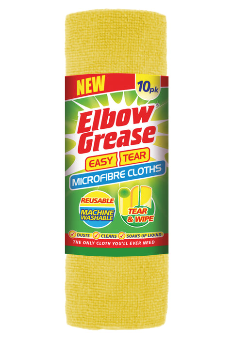 Microfibre Easy Tear Cloth Yellow 10pk
