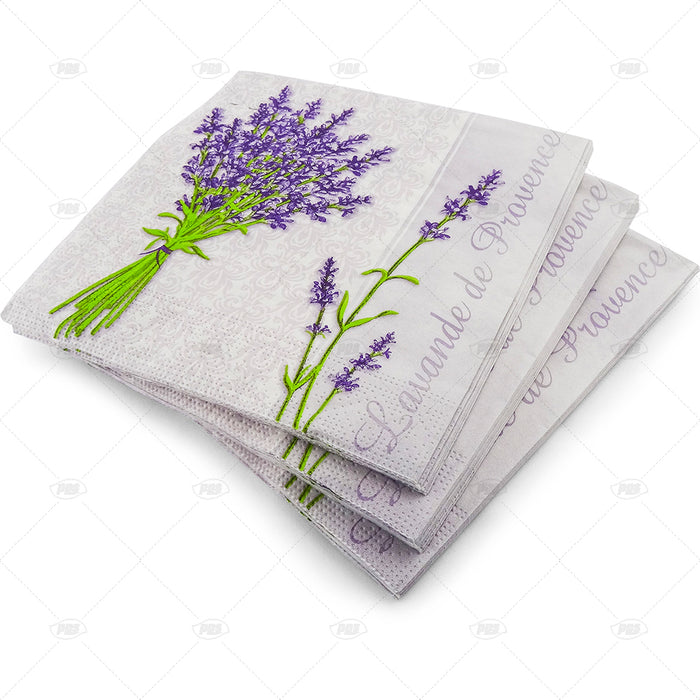 Purple Lavender Napkin 33cm 20pc