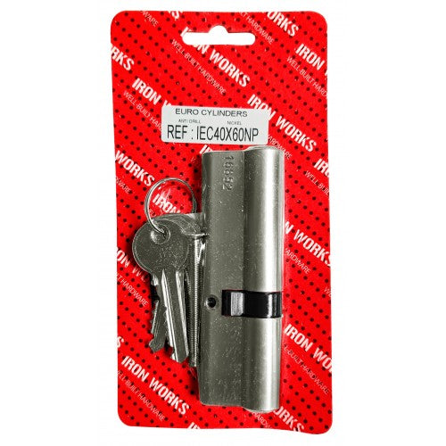 Euro Cylinder 40 x 60 Nickel