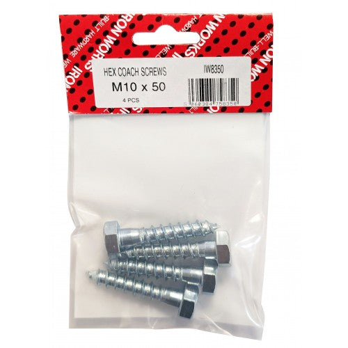 Coach Screws M10 X 50
