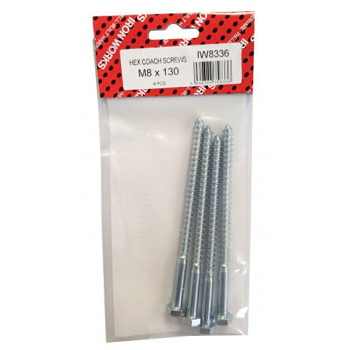 Coach Screws M8 X 130