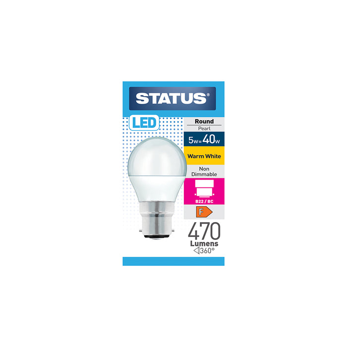 LED Light Bulb BC 5.5w = 40w